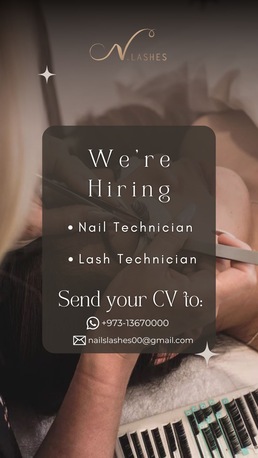 Manama, Jobs, Nail Technician And Lash Technician