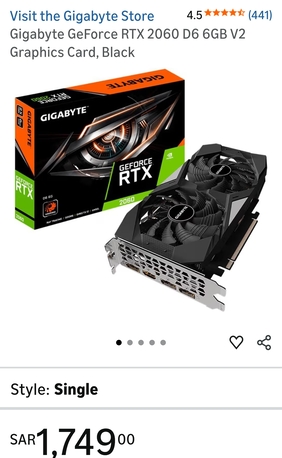 Jeddah, Computers, SAR 1400,  Gaming Gigabyte RTX 2060 OC