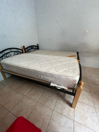 Riyadh, Furniture, SAR 500,  3 Single Cots/bed With Expesive Jumbo Matress Less Used