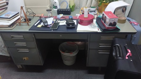 Al Nakhil, Furniture, SAR 100,  Steel Table With Side Drawer