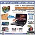 BHD 128,  LENOVO YOGA Core I7 8th Gen Touch 360* Flip Laptop + Tablet With Pen 14" FHD Touch Screen