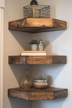 New York, Interior Design, Custom Installing Corner Shelves For Better Storage