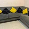 SAR 200,  L-Shape Right Corner Sofa With 6 Cushions On Sale. &ndash; Al Khobar