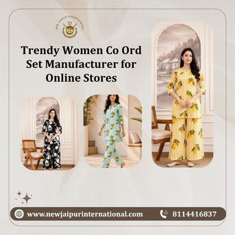 Jaipur, Clothing & Accessories, INR 5000,  Trendy Women Co Ord Set Manufacturer For Online Stores