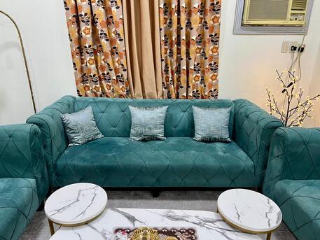 Khobar, Furniture, SAR 700,  Sofa Set 08 Seater Neat & Cleaned With Table Set.... Same Like New....