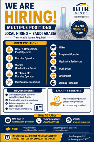 Riyadh, Jobs, Required Technical Candidates