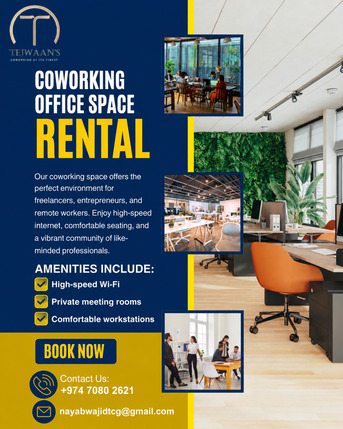 Doha, Business, Premium Coworking Office Space For Rent In Qatar