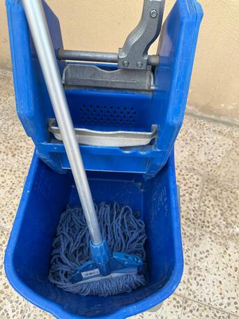Riyadh, Household Items, SAR 80,  Filmop Mop Bucket Trolley With MOP, 8 Gallon, Blue