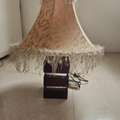CCNA Book, Lamp & Decorative Gold Metal Mirrored Tray.