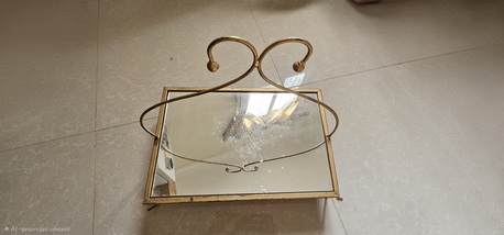 Al Malaz, Free Items, CCNA Book, Lamp & Decorative Gold Metal Mirrored Tray.