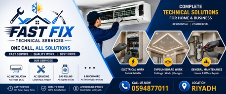 Riyadh, Air Conditioning, Fast Fix Technical Services Provides