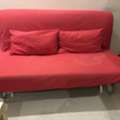SAR 500,  IKEA Sofa Bed, Red Color, 3 Seater, With 2 Pillows, Cover Is Removable & Washable