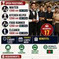 URGENT HIRING &ndash; RESTAURANT STAFF