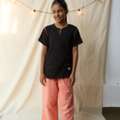 INR 1950,  Ulta Pulta Night Dress For Teenager Girl | Classic Black & Pink Organic Muslin Co-ords