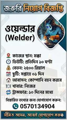Dammam, Jobs, অয়েল্ডার