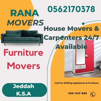 Jeddah, Relocation, Furniture Shifting Services *Rana Movers* Furniture Repairing, Cargo & Transportation.24/7
