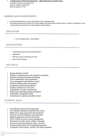 Jubail, Job Seekers, QAQC INSPECTOR CIVIL