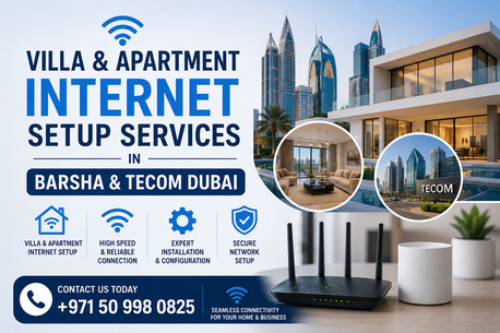 Arabian Ranches, Technical, Villa & Apartment Internet Setup Services In Barsha & TECOM Dubai