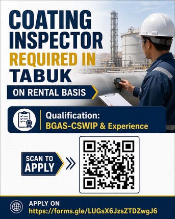 Riyadh, Jobs, Coating Inspector (Rental Basis)