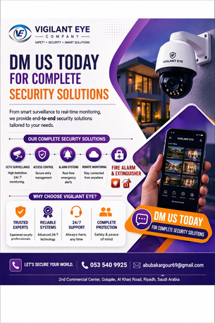 Riyadh, Technical, CCTV &bull; Fire Alarm, Safety, Refill &bull; Access Control Installation & Maintenance &ndash; Riyadh