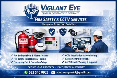 Riyadh, Technical, Vigilant Eye &ndash; Fire Safety & ELV/CCTV Services (Riyadh)