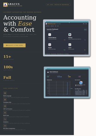 Yanbu, Software Development, ABACUS - Complete ZATCA Compliant Accounting Software For Retailers