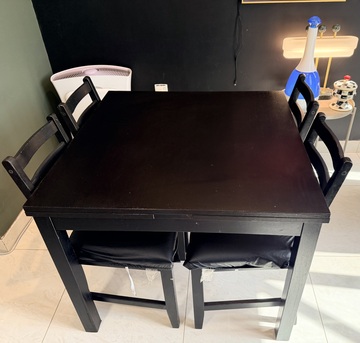 Al Masiaf, Furniture, SAR 150,  Ikea Extendable Table Good Condition With Free Chairs