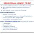 DRAUGHTSMAN WITH JOINERY / FIT-OUT EXPERIENCE ONLY