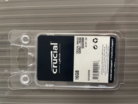 Riyadh, Computers, SAR 450,  Crucial 16GB DDR4-2666 LAPTOP RAM (Barely Used) PRICE IS NEGOTIABLE