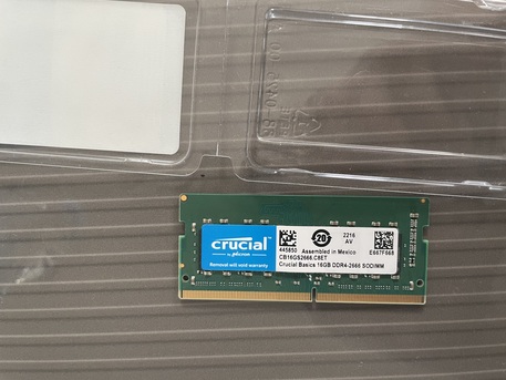 Riyadh, Computers, SAR 450,  Crucial 16GB DDR4-2666 LAPTOP RAM (Barely Used) PRICE IS NEGOTIABLE