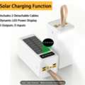 SAR 175,  60,000Mah Solar-Powered High-Capacity Power Bank, With Emergency Lighting, Portable Design