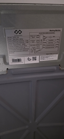 Jubail, Household Items, SAR 450,  Classpro 7 Kg Automatic Washing Machine