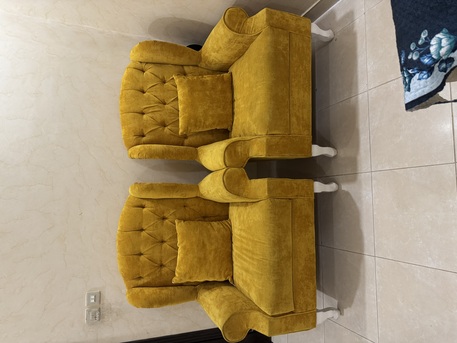 Khobar, Furniture, SAR 350,  I Would Like To Sell 2 Clean And Neat Sofa Chairs. Chairs Are Strong And In Vibrant Color