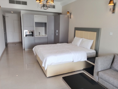 Amwaj Islands, Apartments, Flats, Houses & Villas, BHD 250/month,  1 BR,  Fully Furnished Studio Apartment In Amwaj With Balcony, Gym & Pool | BD 250 EWA