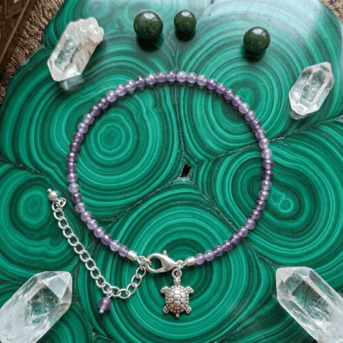 Mumbai, Jewelry, INR 999,  Buy Amethyst Anklet For Calmness, Positive Energy & Elegant Style