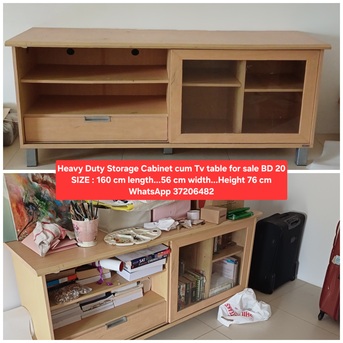 Manama, Furniture, BHD 20,  ✅️ Storage Cabinet Cum Tv Table For Sale In Good Condition With Delivery