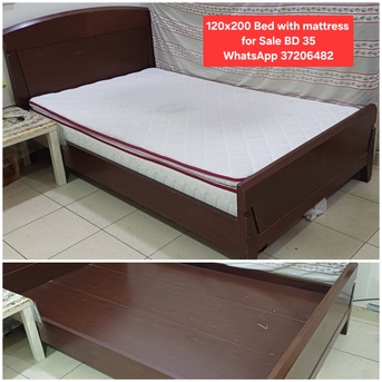 Manama, Furniture, BHD 35,  ✅️ 120x200 Bed With Mattress For Sale In Good Condition With Delivery