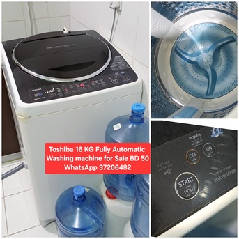 Manama, Appliances, BHD 50,  ✅️ Toshiba 16 KG Fully Automatic Washing Machine For Sale In Good Condition With Delivery