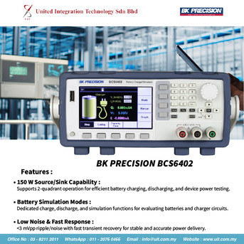 Kuala Lumpur, Electronics, BK Precision BCS6402 Battery Simulator