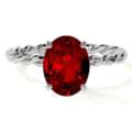 USD 2152,  Natural Oval Cut Pink Ruby Ring (0.65cts) - AAAA Quality