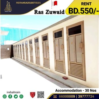 Asker, Staff Accomodation, BHD 550,  Labour Accommodation For Rent In Ras Zuwaid ( 30 Peoples )