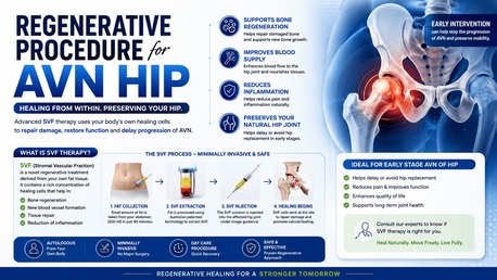 Indore, Health, Regenerative Procedure For AVN Hip Treatment &ndash; SVF Therapy