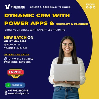 Hyderabad, Education, Dynamic CRM With Power Apps And Copilot & Plugin New Batch