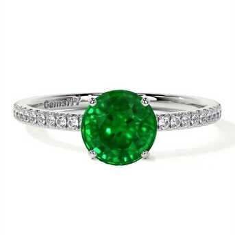 New York, Jewelry, USD 2212,  0.60 Ct Round Emerald Cut Diamond Ring For Sale &ndash; GemsNY