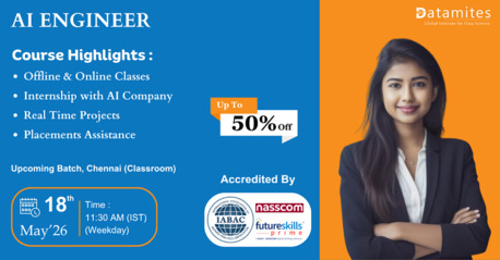 Chennai, Education, DataMites Artificial Intelligence Course In Chennai