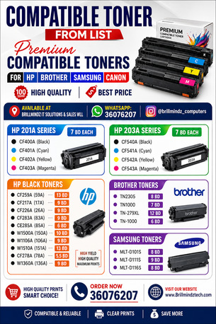 Hoora, Computers, BHD 8,  Premium Compatible Printer Toners With Best Prices
