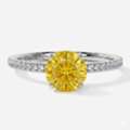 USD 1378,  1.54 Ct Round AAAA Yellow Sapphire Ring For Sale &ndash; GemsNY