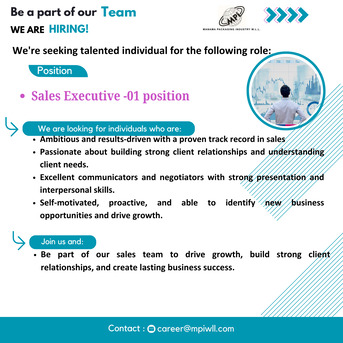 Hidd, Jobs, For Sales Executive