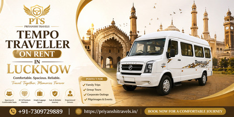 Lucknow, Travel, Tempo Traveller Hire In Lucknow | Spacious Vans For Group Journeys