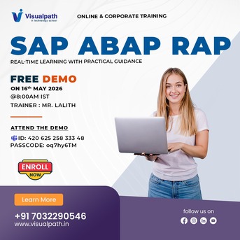 Hyderabad, Lessons Offered, Join The SAP ABAP RAP FREE Online DEMO On May 16th!
